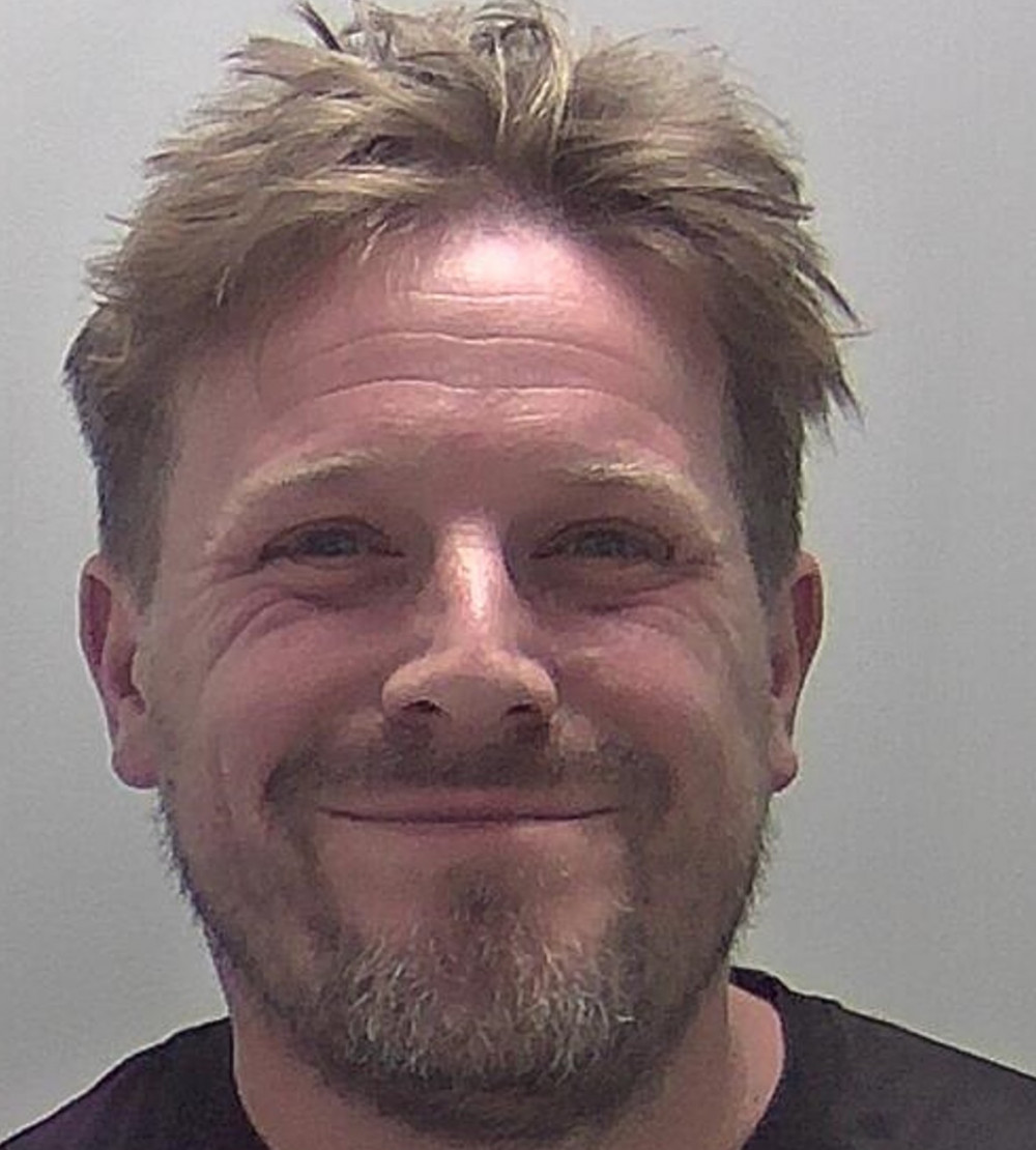 Darren McCrorie, 42, of Deensway, Warwick, was also banned from driving for five years and ordered to pay a £128 victim surcharge (Image via Warwickshire Police)