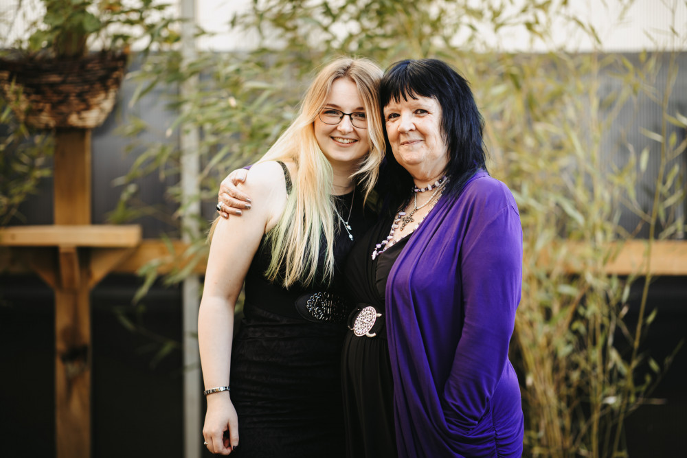 Congleton terminal cancer patient Deborah Hawkins (right) is currently raising funds to go to the theatre with her daughter Jade (left). Can you help? (Image - The Hawkins Family)