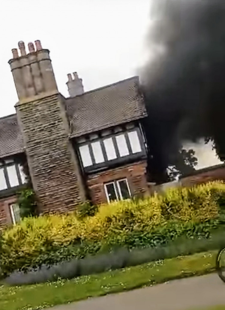 The fire incident at the back of Queens Park East Lodge - June 19 (Tracy Black Jennings).