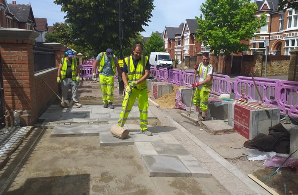 Paving stones have been replaced on Hamilton Road (Image: Ealing Council)