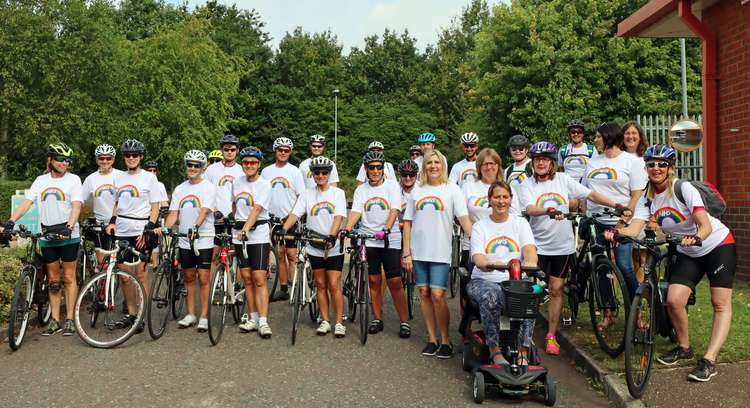 Liane and the team at the start in Norwich