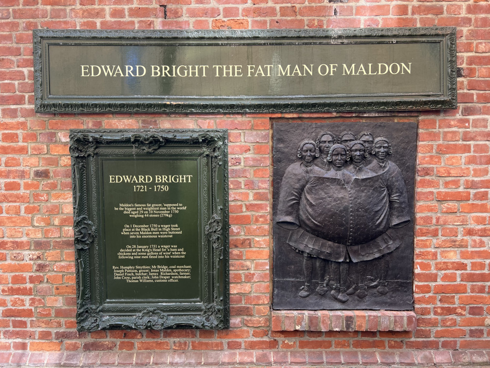 The bronze relief of the wager, outside the Continental Cafe on Maldon High Street (Photo: Ben Shahrabi)