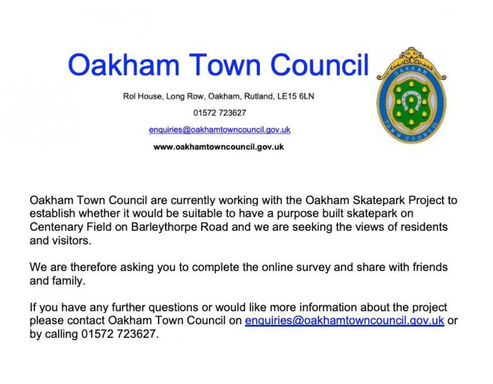 Oakham Town Council statement (image courtesy of OTC)