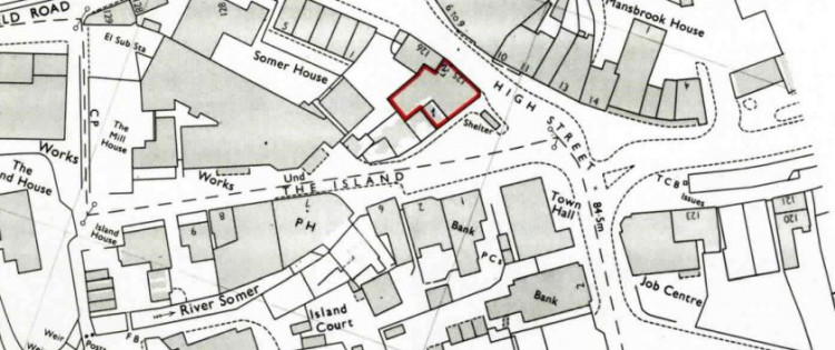 An extract from the planning application showing the location of the Midsomer Norton address