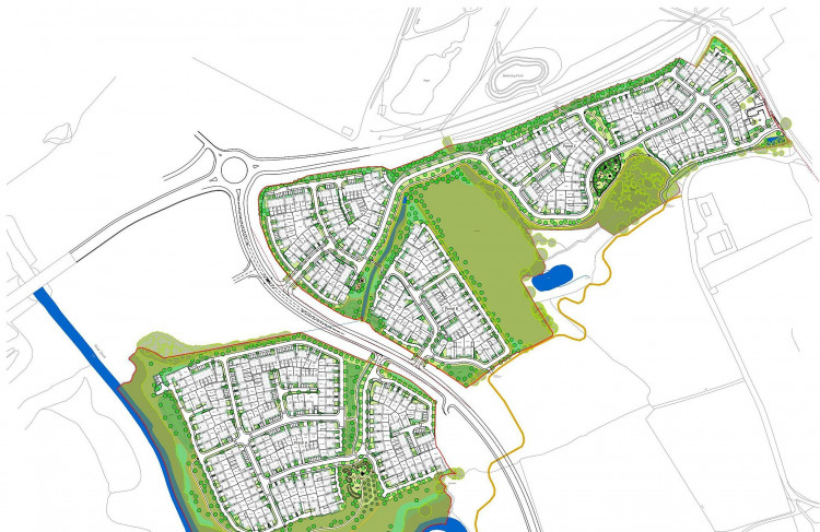 Landscape master plan. (Image - Castle Green Homes / Cheshire East Council / Ordinance Survey)