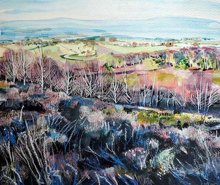 'Winter Morning on Bickerton Hill'. Image: Sophie Parr - Contemporary Landscape Painter