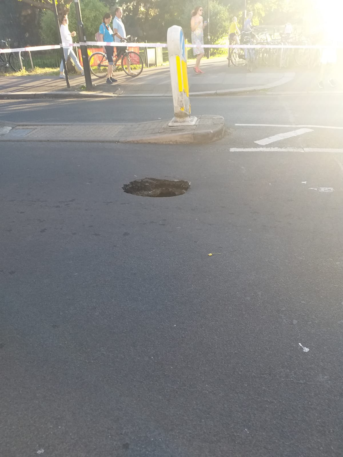 The pothole appeared on Turnham Green Terrace on June 22 (Image: Hounslow Highways)