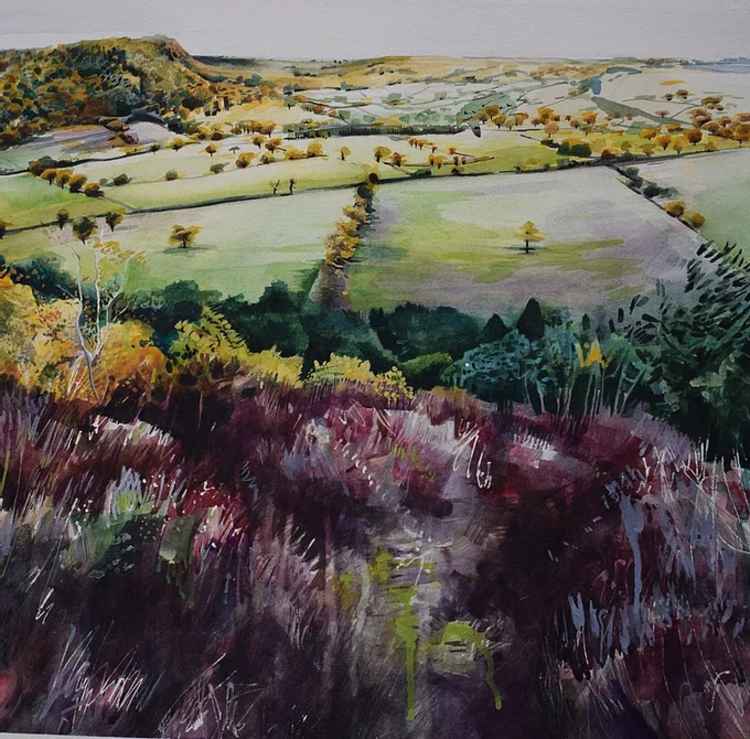 View from Rawhead Towards Bickerton'. Image: Sophie Parr - Contemporary Landscape Painter