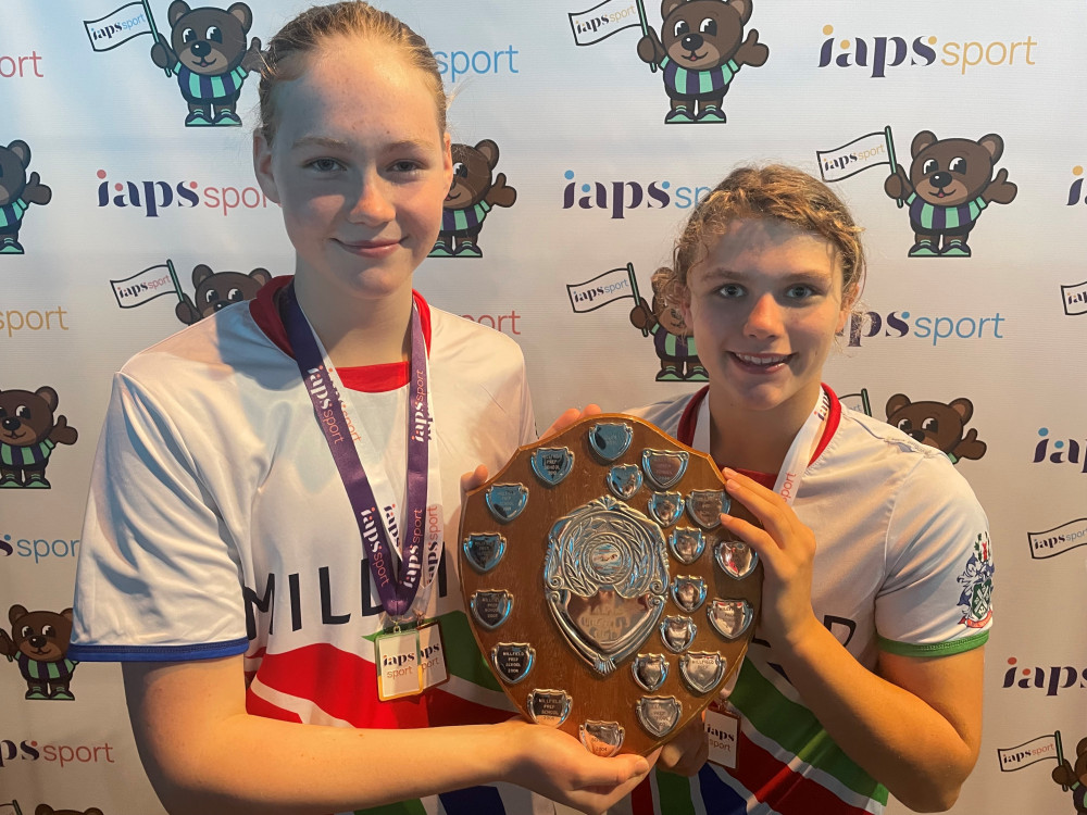 Millfield Prep School pupils with the IAPS National trophy 
