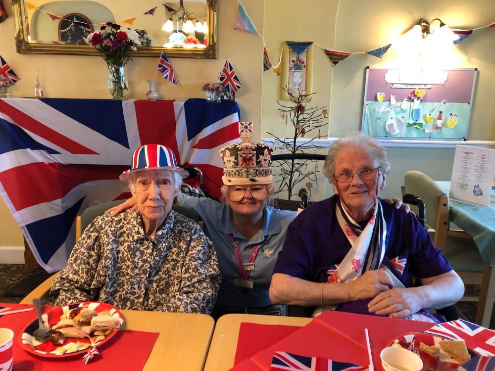Enjoying food with Her Majesty the Queen (Doveleigh Care)