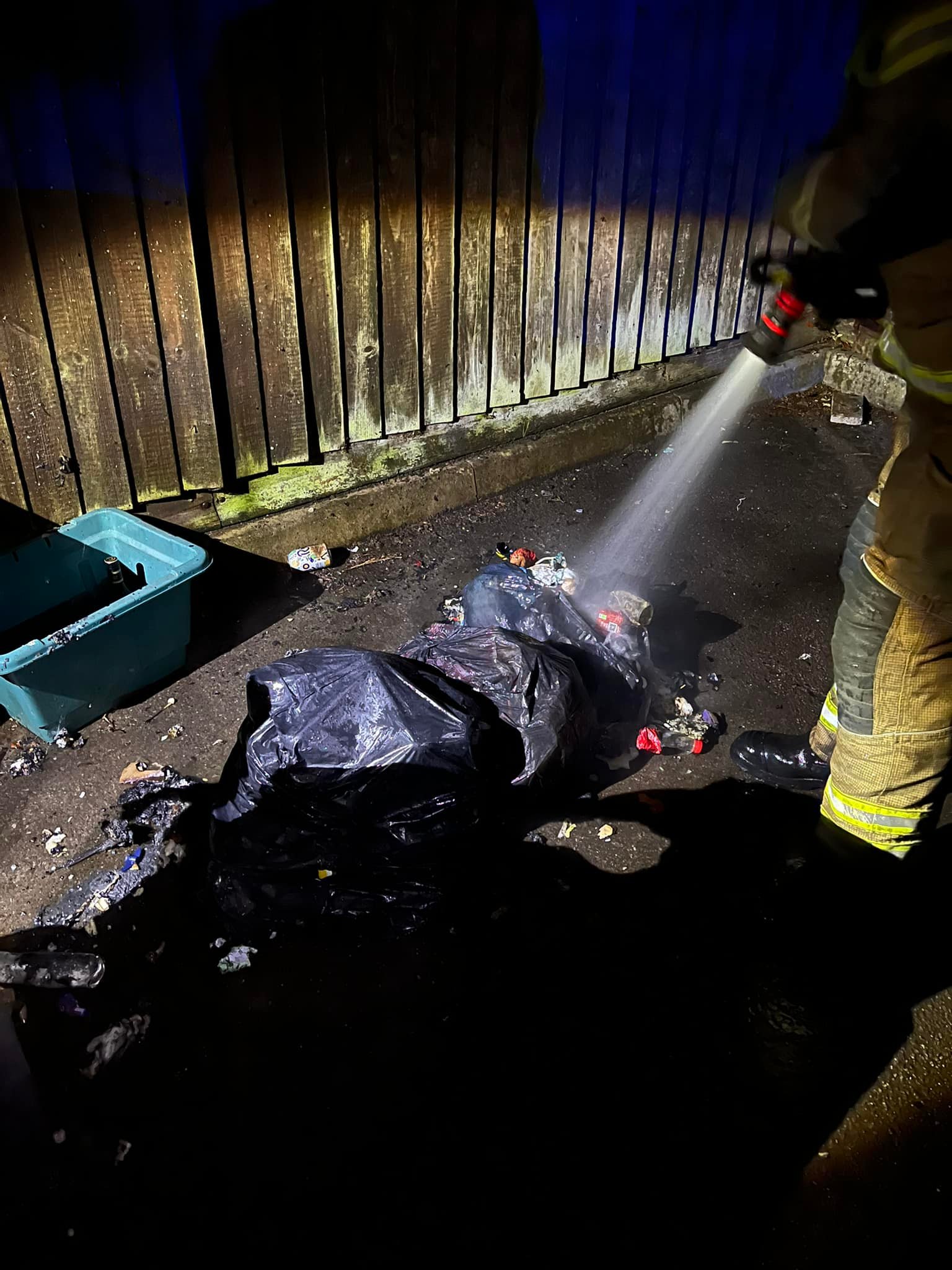 Bin fires in Bridport (Image: Bridport Fire Station)