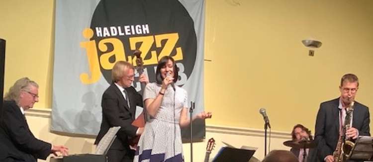 Georgio Mancio and Mark Crooks with the Chris Ingham Trio at Hadleigh Jazz Club (Picture credit: Kathleen Carr)
