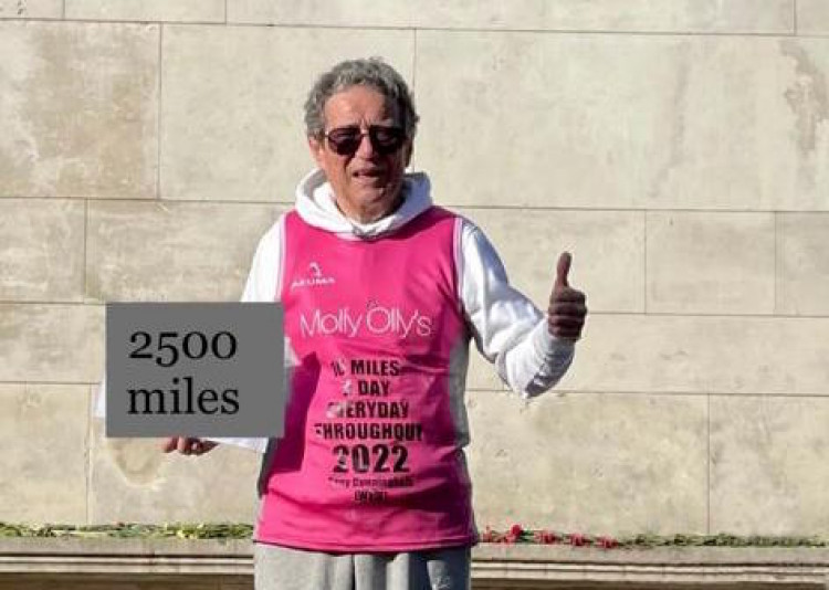 Tony Cunningham has already raised more than £4,500 for Molly Ollys by clocking up 2,500 miles on his early morning walks (Image supplied)