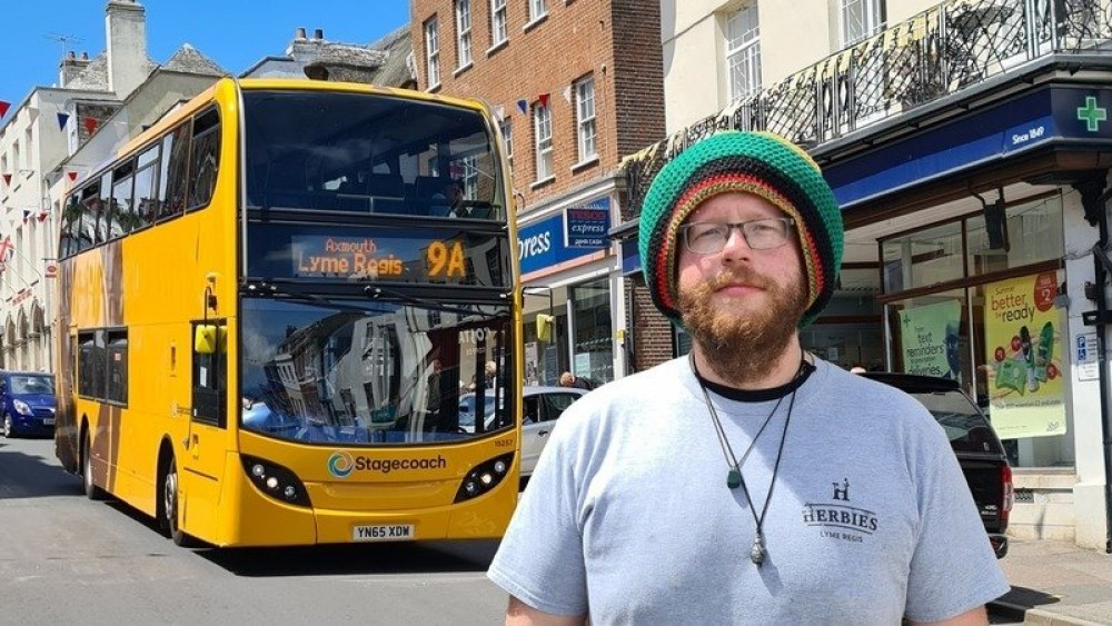 Luke Taylor is campaigning to save the 9A bus route between Seaton and Lyme Regis