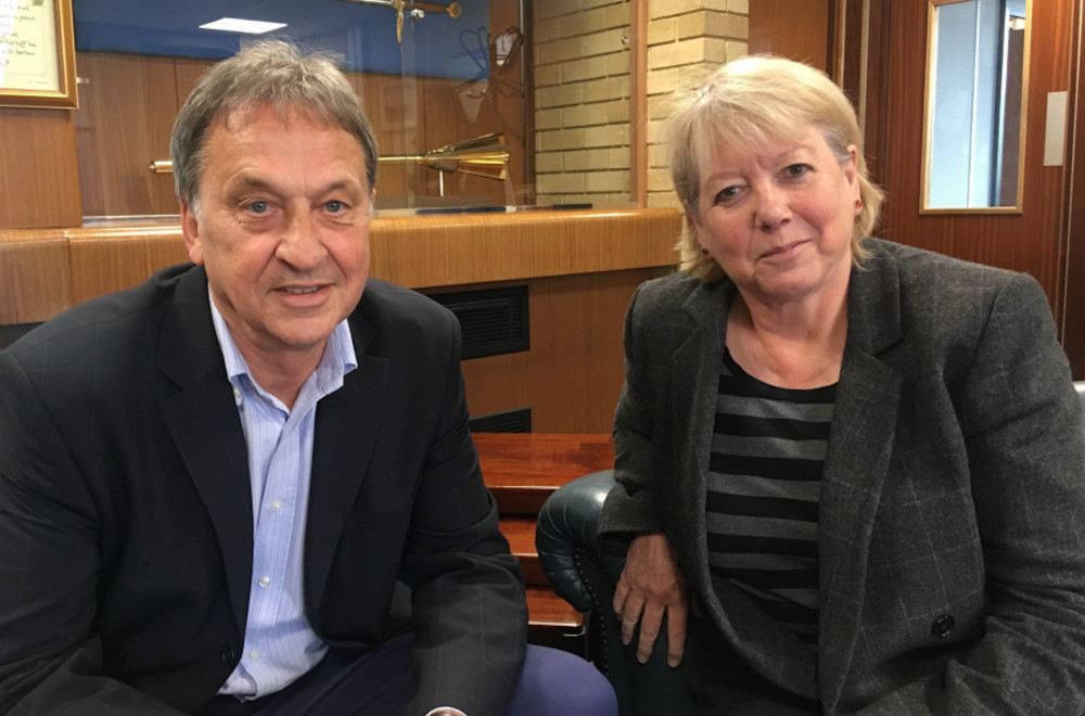 Cllr Lis Burnett, right, posted a letter to social media on June 27 apologising for the cost of living payments delay. (Image credit: Vale of Glamorgan Council)