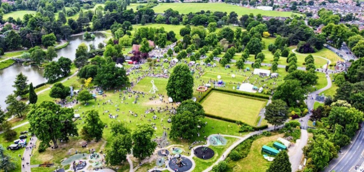 An aerial view of Queens Park, Crewe, this year with hundreds below. Cheshire East has grown more than 28,000 (Jonathan White).