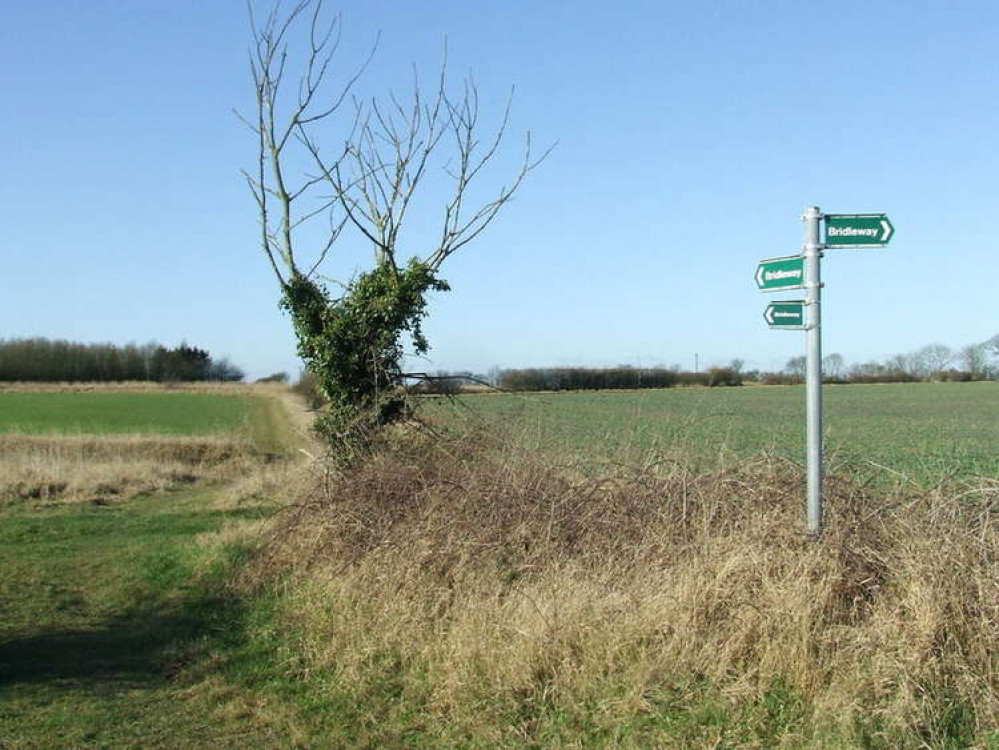 Footpath Junction - Credit: Keith Evans - geograph.org.uk/p/2789575