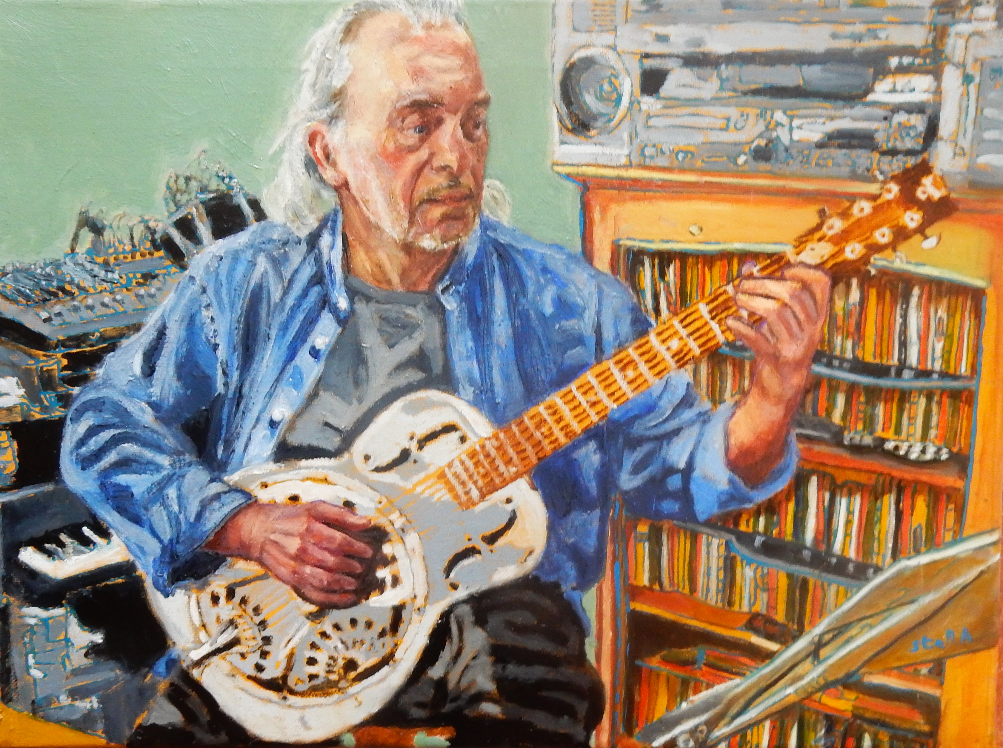 Robert Hokum in lockdown. Oil on canvas by Stella Tooth - now sold.(Image: Stella Tooth)