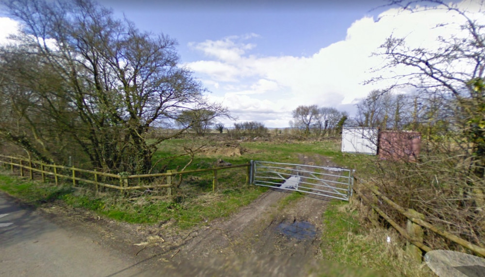 View Of Proposed Travellers' Site From Old Gore Lane In Emborough. CREDIT: Google Maps.