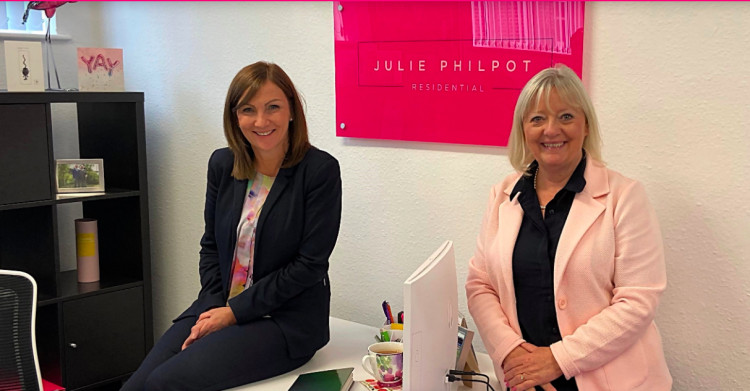 Julie Philpot (right) with new director Donna McCamphill at Julie Philpot Residential HQ