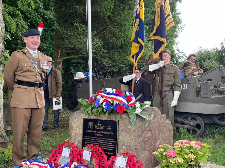A memorial honouring the Royal Warwickshire Regiment men who were lost on 7 June 1944 has been unveiled at Lebisey Wood (image supplied)