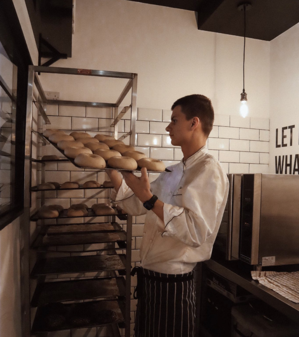 The new open bakery at Koala Karlous, Falmouth.