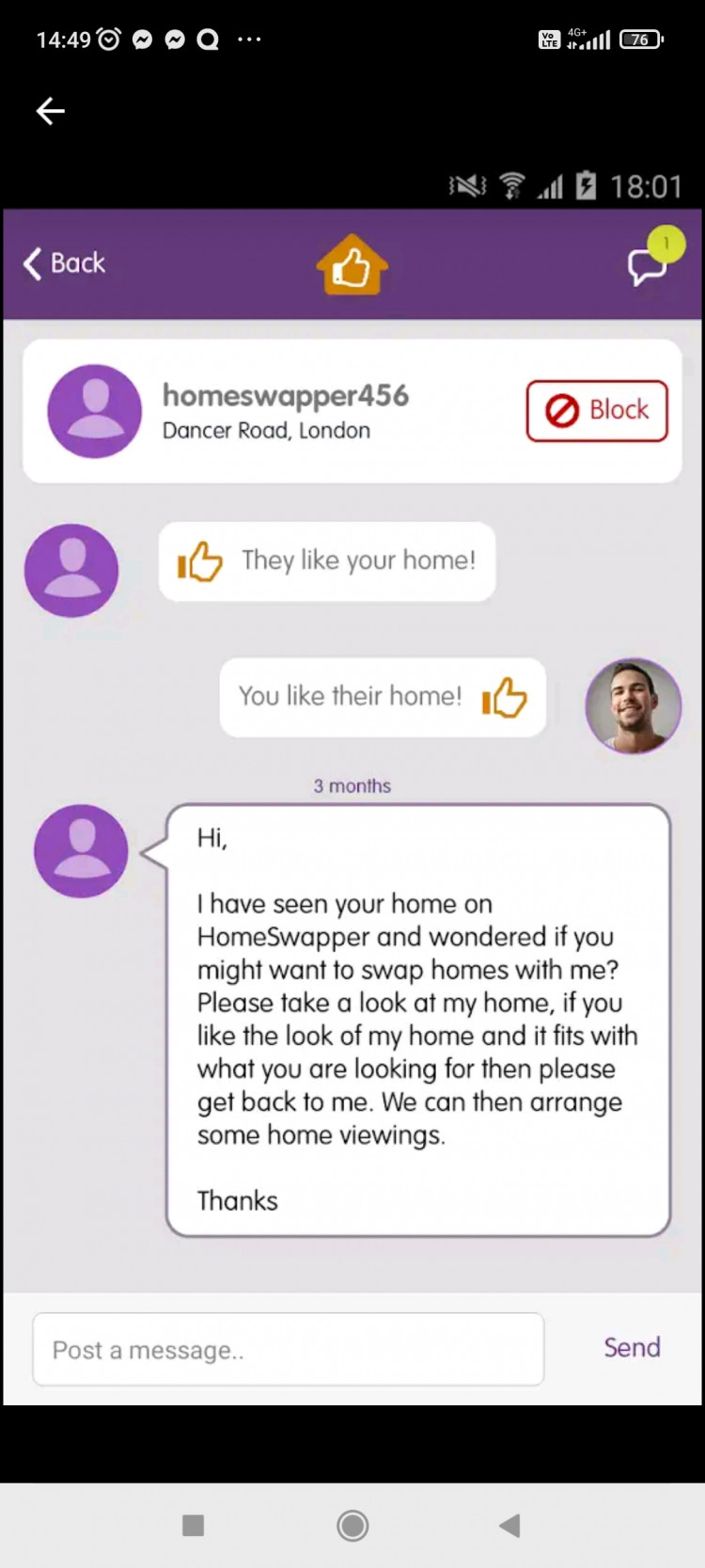 The Homeswapper app 