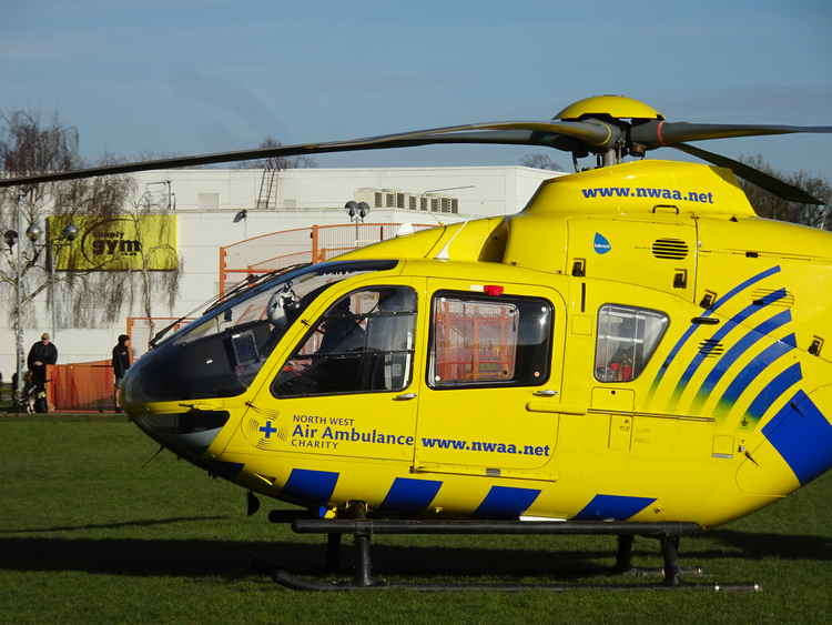 The North West Air Ambulance is funded by charity donations 