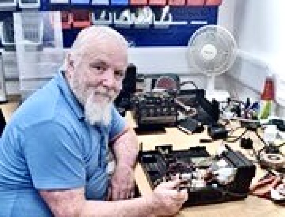 Ken Russ-Powell runs The Repair Bench. Photo: Abi Willock