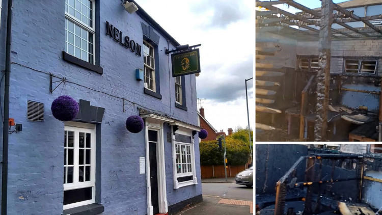 Fire crews were called to the blaze at The Nelson Pub at 3am on Tuesday, June 28 (Images supplied)