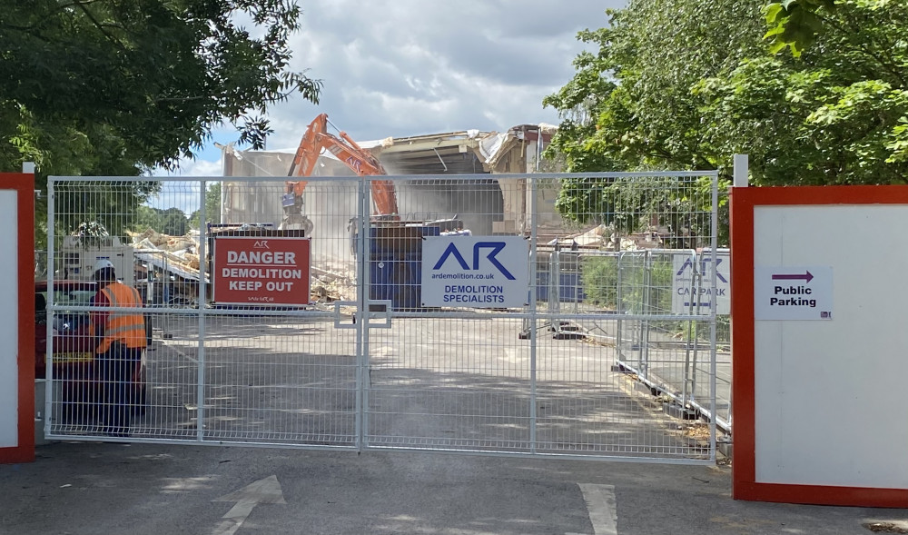 Demolition work began at Castle Farm Recreation Centre last week (Image by James Smith)