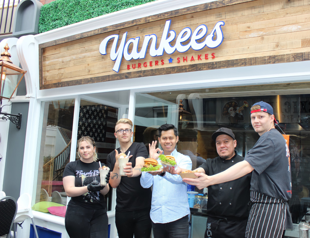 Congleton: Olivia, Connor, Ed, Benji and Jack of Yankees Burgers and Shakes. (Image - Alexander Greensmith / Congleton Nub News)