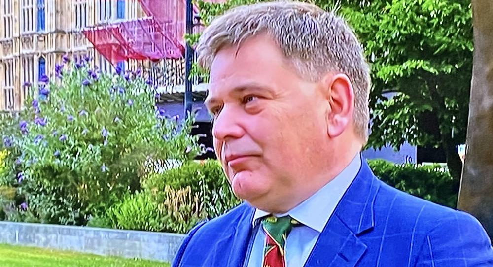 Ashby MP Andrew Bridgen was interviewed on BBC Breakfast. Image: BBC Breakfast