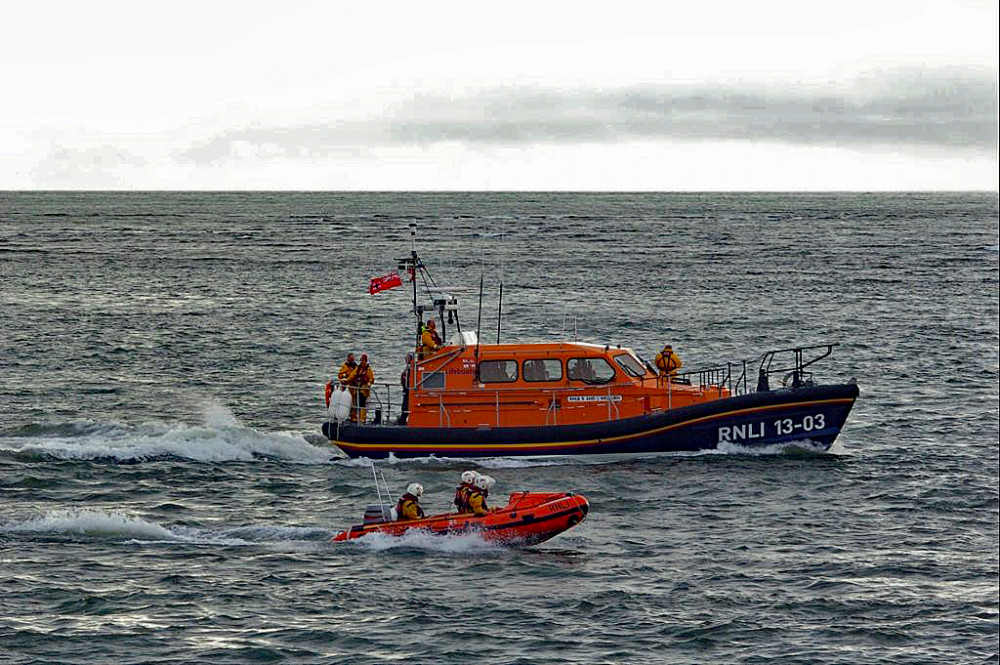 Both Exmouth RNLI Lifeboats in action (RNLI)