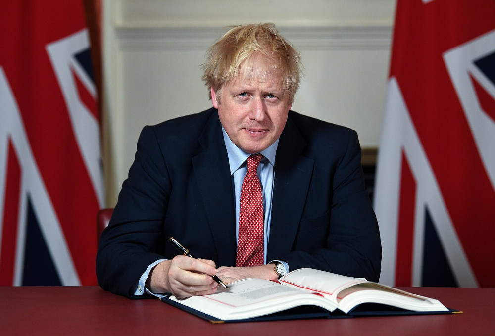 Macclesfield: Boris Johnson signing the Brexit Withdrawal Agreement. The Conservative highlighted Brexit as one of his favourite parts of his almost three-year tenure. (Image - bit.ly/3yN47qZ Open Government Licence v3.0 Unchanged)
