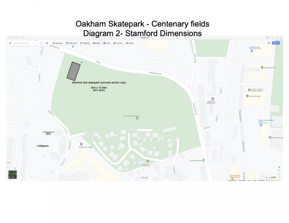 Oakham Skatepark location proposal (image courtesy of Jon Dixon)