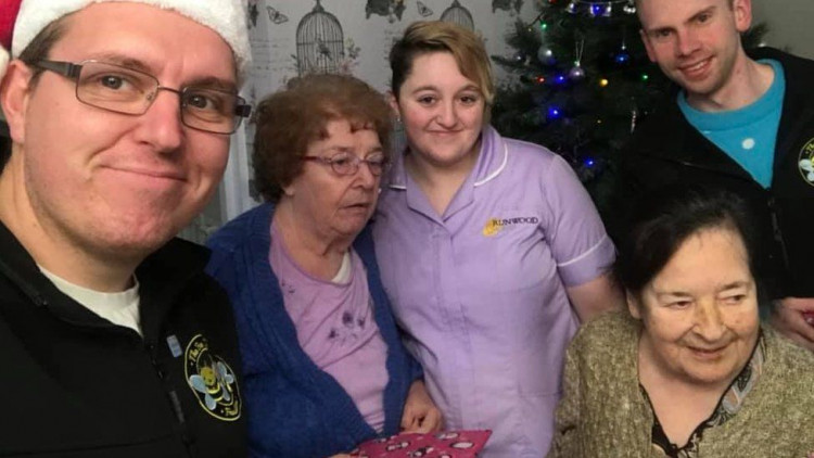 Paul Luke delivered some Christmas gifts to the residents of The Whitecroft care home, near Orsett