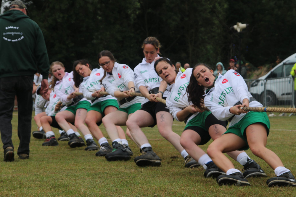 Despite not winning, the newly-formed women's team did surprisingly well on their national championship debut. (Image - Bosley Tug of War Club)