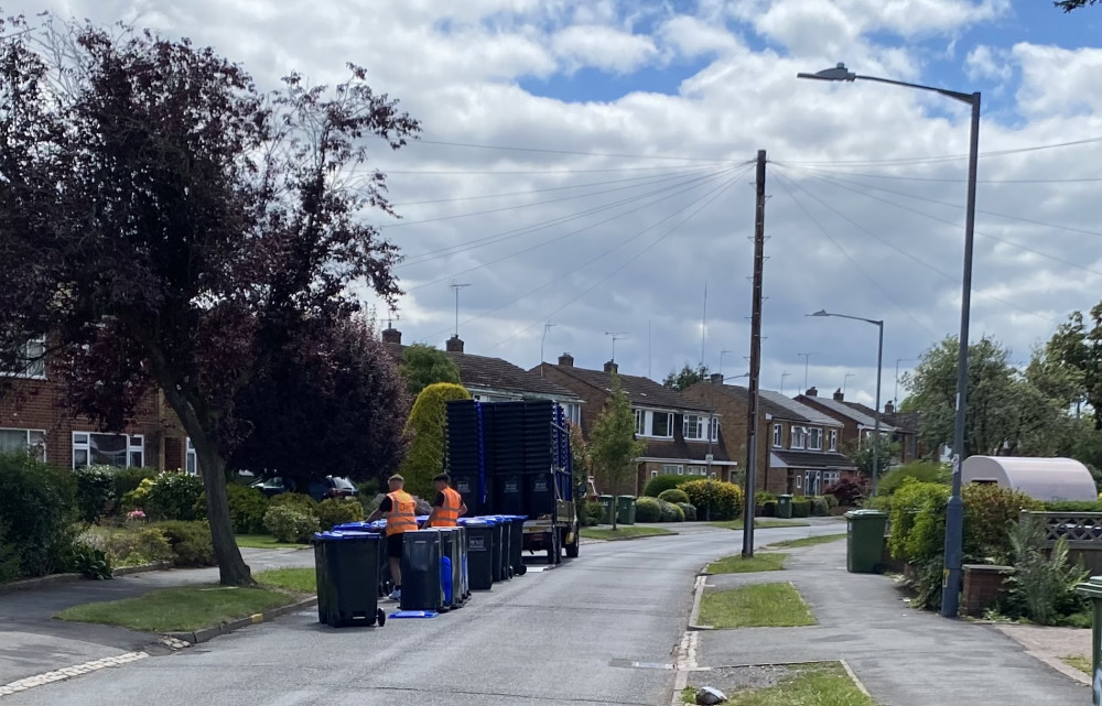 Warwick District Council has begun delivering new bins across the district (image by James Smith)