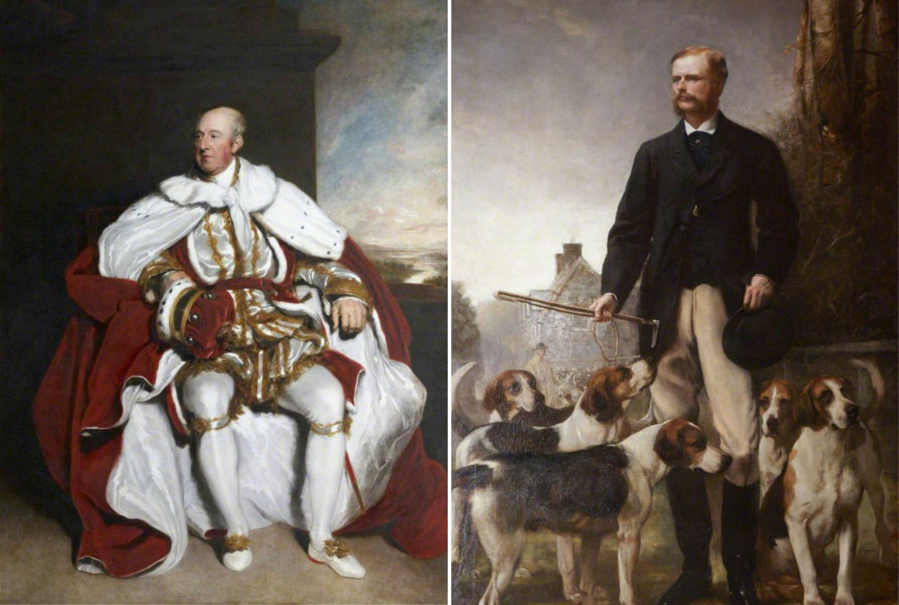 L: John Rolle, 1st Baron Rolle. R: Hon. Mark Rolle (Wikimedia Commons)