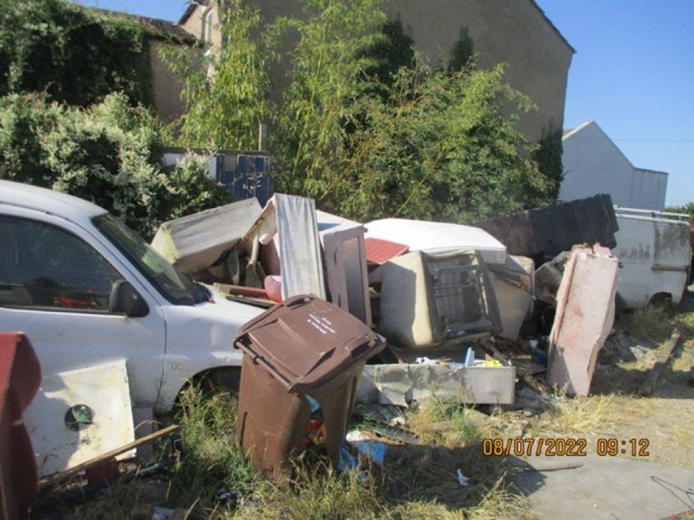 Material dumped on open land on Flint Street that the council has cleared away.