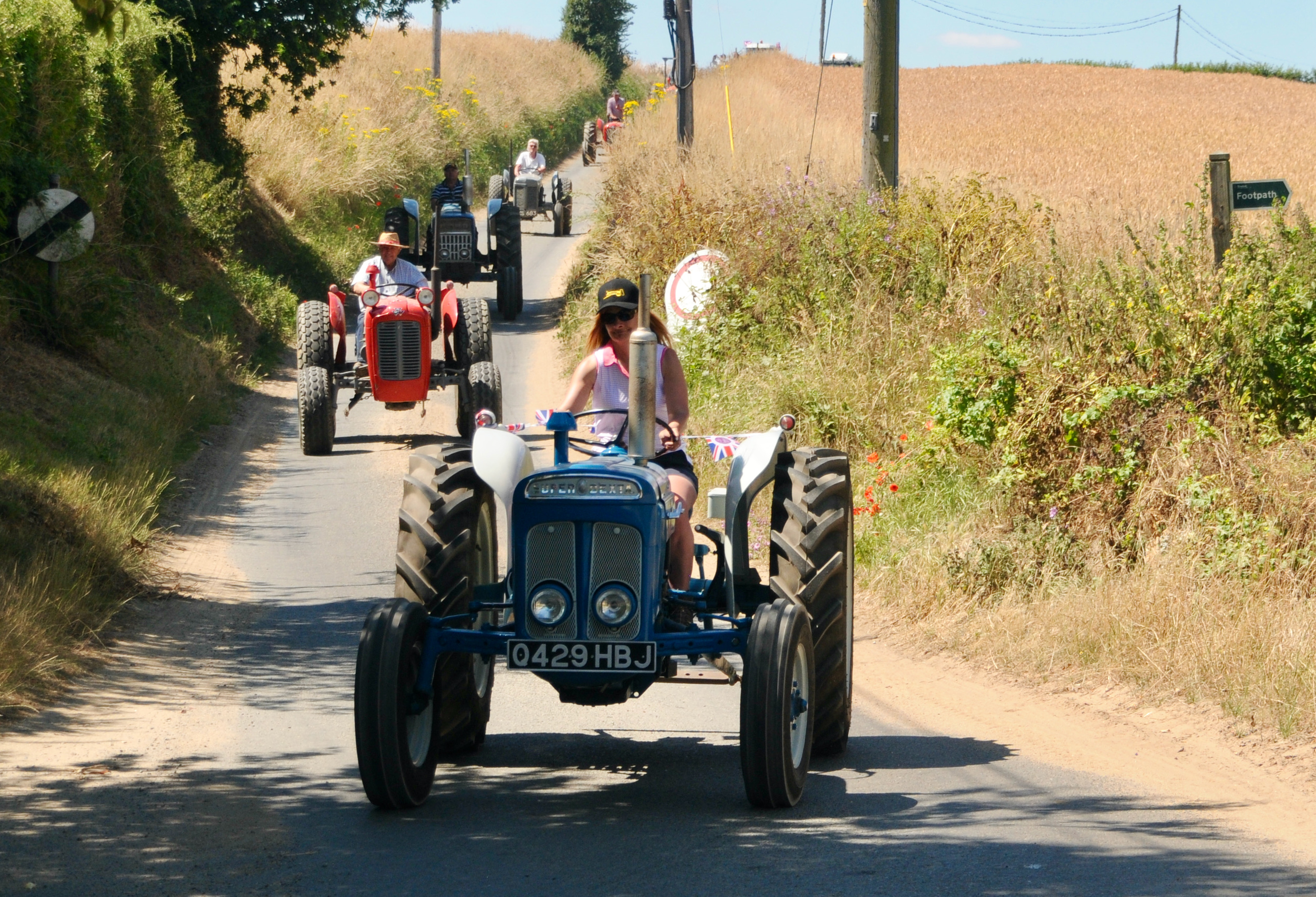 Young driver on old tractor (Picture credit: Peninsula Nub News)