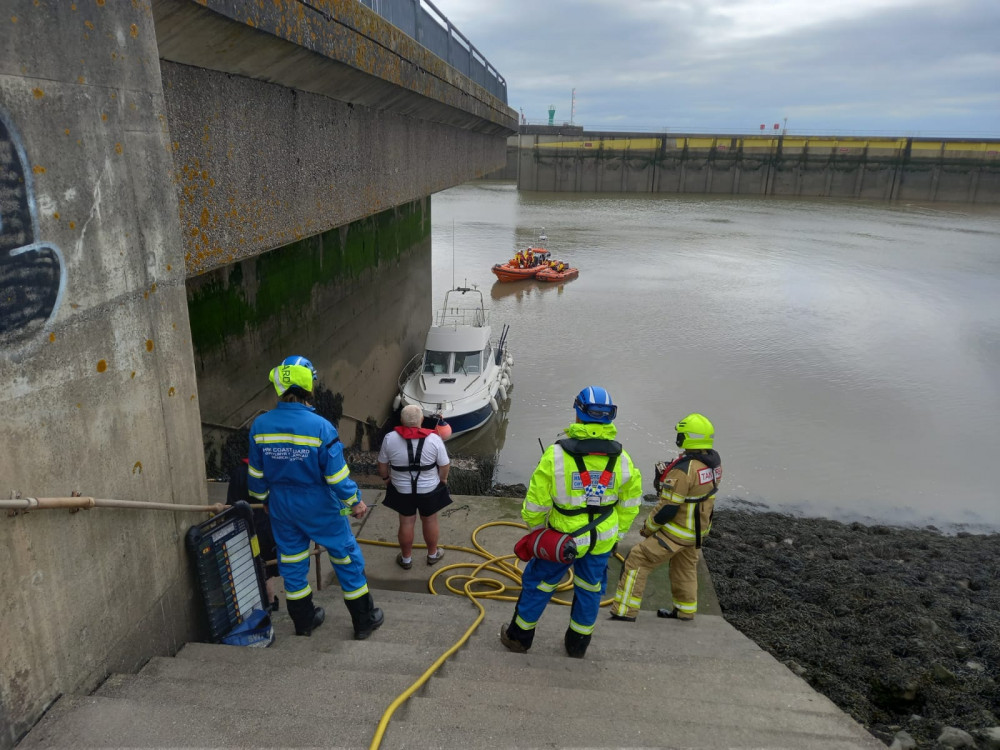 RNLI Penarth’s Atlantic 85 lifeboat launched and was later joined by the D-class lifeboat for support. (Image credit: RNLI Penarth)