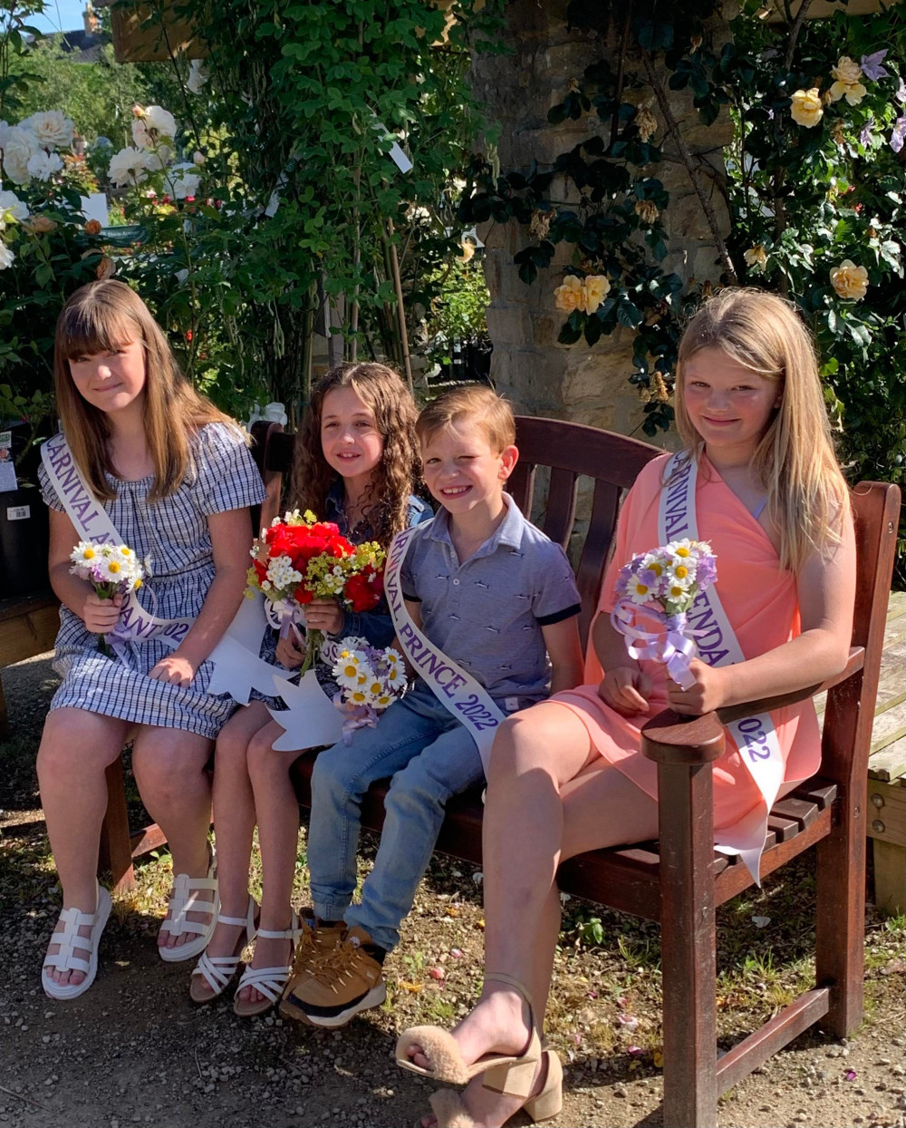 The 2022 Bridport Carnival royalty has been announced - well done to Willow Jeffrey, Oliver Barnett, Maisie Grace Loveless and Millie Frampton (Image: Tim Russ)