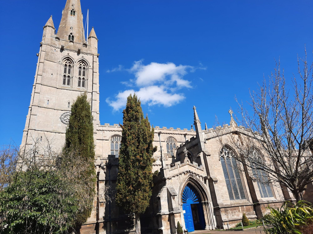 Blue skies over All Saints' Church this week 