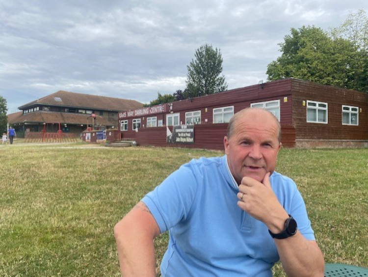 John Darling outside the Karis May Darling Foundation Centre in Corringham Town Park. 