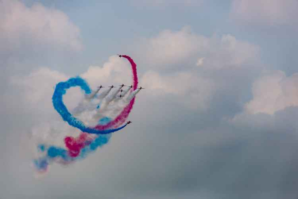 When the Red Arrows are flying in Falmouth.