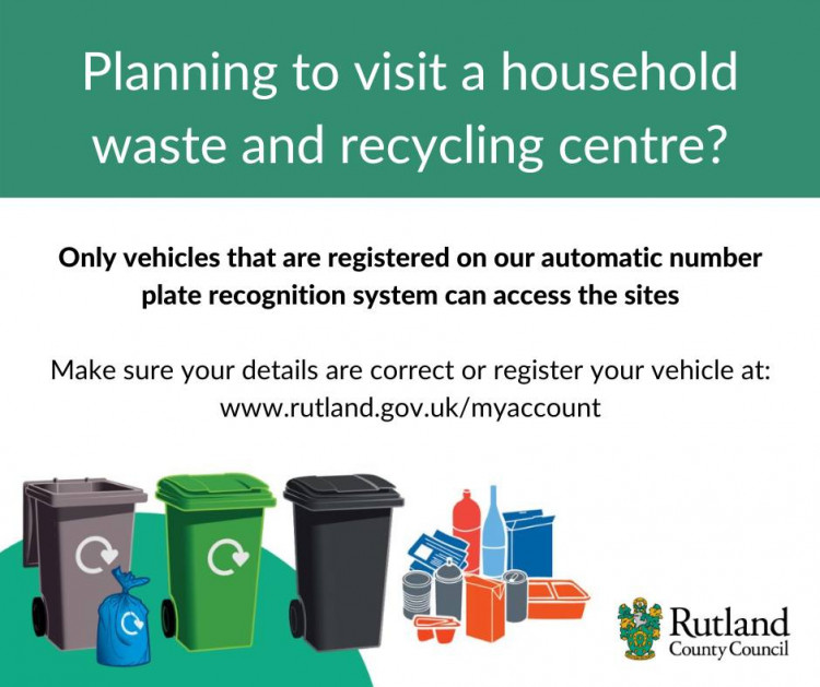 HWRC information (image courtesy of Rutland County Council)