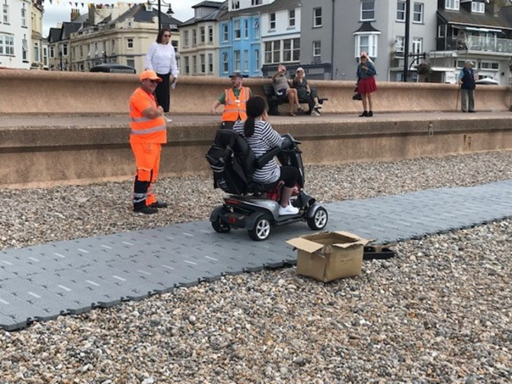 A new Tuff Trac platform allows wheelchair users to enjoy the beach