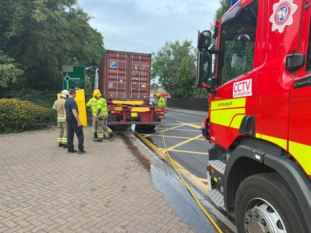 Lorry With Brakes On Fire Pulls Up At Fire Station Local News News Bridport Nub News